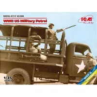 ICM Modelbouwpakket Auto - 35599 WWII US Military Patrol - G7107 with MG M1919A4 Plastic - 1:35 - Modelbouw