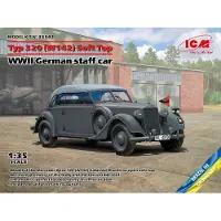ICM Type 320 (W142) Cabriolet Soft Top, Duitse personeelsauto uit de Tweede Wereldoorlog.
