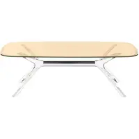 Kartell Blast Tafel 130x80 cm | Bronze-Crystal-Chrome