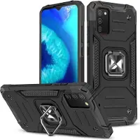 Wozinsky Ring Armor Serie - Pancer Etui - Samsung Galaxy A03s - Magnetische Houder - Zwart