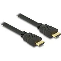DeLOCK 84408 HDMI-kabel HDMI Aansluitkabel HDMI-A-stekker 3 m Zwart Rond, Afgeschermd, Vergulde steekcontacten, Verdraaid