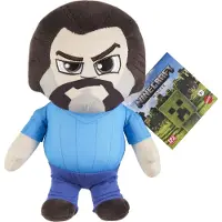 Mattel Minecraft Basic Pluche Personages 8-inch Zachte verzamelpoppen, genspireerd door de videogame Steve Jack Black