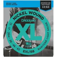 D'addario And Co EXL158 NICKEL WOUND ELECTRIC GUITAR STRINGS BARITONE LIGHT 13-62