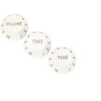Fender Stratocaster Knobs 1 Volume 2 Tone White
