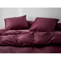 Yumeko Dekbedovertrek set Gewassen Percal Katoen 140x220 Paars - Eco, Bio & Fairtrade