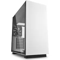 Sharkoon Pure Steel, Midi-tower, PC-behuizing, Zwart, Wit, ATX, E-ATX, Micro ATX, Mini-ITX, SSI CEB, SSI EEB, Staal, Gehard glas, 16 cm