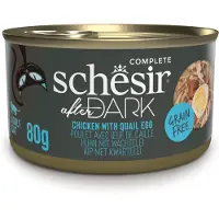 Schesir 12x80g After Dark kip & ei natvoer voor katten