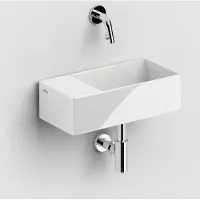 Clou New Flush 3 keramische fontein 35cm zonder kraangat links wit glans