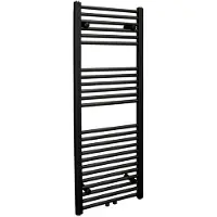 Sanicare design handdoekradiator 45x160cm midden aansluiting zwart mat