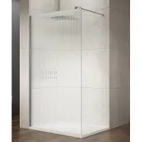 Saniclear Ridge inloopdouche 140x200cm ribbelglas RVS