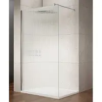 Saniclear Ridge inloopdouche 140x200cm ribbelglas chroom