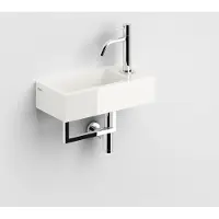 Clou Flush 3 fontein mineraalmarmer 36cm rechts en handdoekhouder wit glans