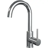Brauer Wastafelmengkraan chrome edition coldstart opbouw hoog gebogen ronde hendel chroom
