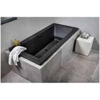 Xenz Society inbouw bad 200x90 cm ebony mat zwart