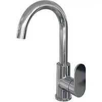 Brauer Chrome Edition hoge opbouw wastafelmengkraan met draaibare ronde uitloop model C chroom