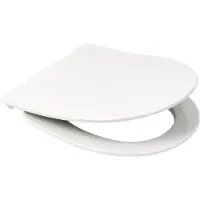 Plieger Zano Slim Toiletbril (By Pressalit) - D-Vorm WC Bril - Duroplast - Wit - Met Deksel - Softclose - Quick Release - RVS bevestiging - Geschikt voor Geberit toilet