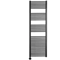 Sanicare elektrische design radiator 60x172cm gunmetal met thermostaat links chroom