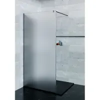 Saniclear Blurred douchewand matglas 140x200cm gunmetal profiel