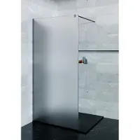 Saniclear Blurred douchewand matglas 70x200cm gunmetal profiel