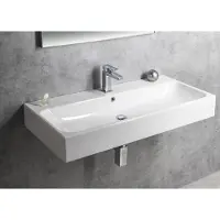 Sapho Toridi keramische wastafel 101x46cm met 1 kraangat wit
