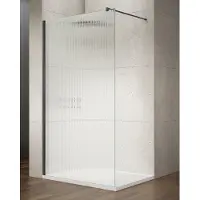 Saniclear Ridge inloopdouche 120x200cm ribbelglas gunmetal