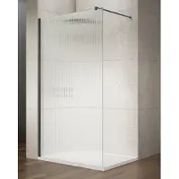 Saniclear Ridge inloopdouche 140x200cm ribbelglas gunmetal