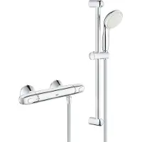 GROHE Grohetherm 1000 Thermostatische Doucheset met Koppelingen Chroom