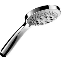 Hotbath Mate M375 handdouche 10cm rond met 3 standen geborsteld zwart PVD
