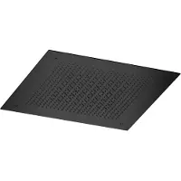 Hotbath Ace AC148 Inbouw Hoofddouche Velvet 38x38cm 2 Functies - Gepolijst Zwart Pvd - Messing - Kranen, Douchekranen, Hoofddouches - 8720847722355 - Kranen, Douchekranen, Hoofddouches