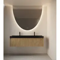 Gliss Design Eos spiegel ronding naar beneden 160x120cm