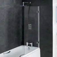 Eastbrook Volente badwand 85x150cm met 8mm veiligheidsglas chroom