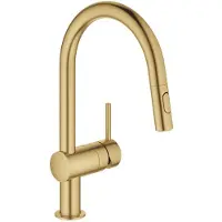 GROHE Minta - Keukenkraan met uittrekbare sproeikop, geborsteld Cool Sunrise 32321GN2