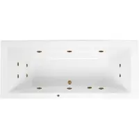 Lambini Designs Cube bubbelbad 170x75cm elektronisch met 6+4+2 hydrojets goud