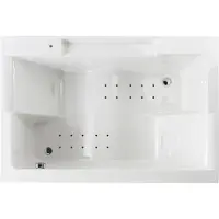 Lambini Designs Puglia bubbelbad 180x120cm elektronisch met 12 aerojets zwart