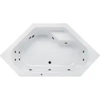 Lambini Designs Venetië bubbelbad 145x145cm elektronisch met 6+4+2 hydrojets zwart