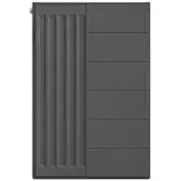 Eastbrook plaat voor paneelradiator met streep 40x60cm antraciet