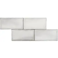 Terre d'Azur Terre-Spatula wandtegel 10x20cm wit glans