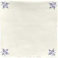 Terre d'Azur Friesland wandtegel met decor 13x13cm ivoor - 30 stuks per doos