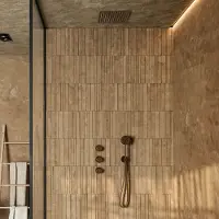 Saniclear Plus inbouw regendouche met inbouw douchekop 30x30cm verouderd messing