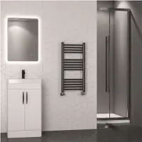 Eastbrook Wendover handdoekradiator 40x80cm 261W gunmetal geborsteld