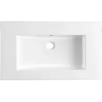 Lambini Designs Pavia wastafel keramiek 60cm zonder kraangat wit glans