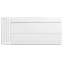 Eastbrook plaat voor paneelradiator met streep 110x50cm wit glans