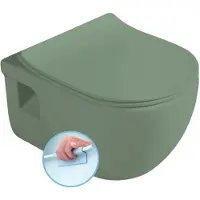 Sapho Brilla randloze toiletpot 36.5x53cm groen mat