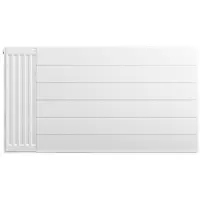 Eastbrook plaat voor paneelradiator met streep 110x60cm wit glans