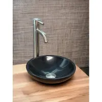 B-Stone Rosso waskom graniet 32cm zwart