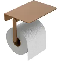 Mueller Hilton toiletrolhouder met planchet geborsteld brons