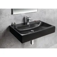 Sapho Toridi keramische wastafel 76x46,5cm zwart mat