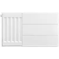 Eastbrook plaat voor paneelradiator met streep 50x30cm wit glans