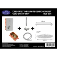 Best design Clic Ore inbouw regendouche 30cm RVS geborsteld