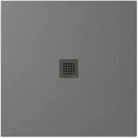 Polysan Treneca douchebak 90x90cm grijs mat